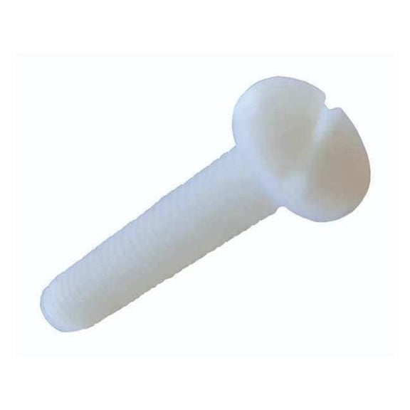 #2-56 x 1/2 in Slotted Pan Machine Screw, Plain Nylon 6/6, 50 PK 010256P050