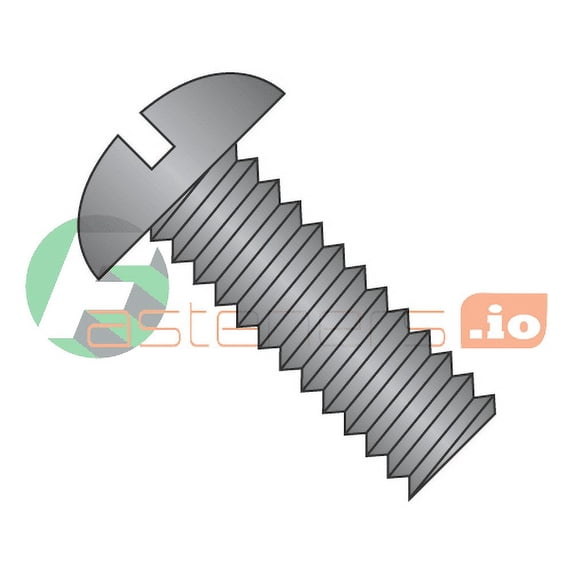2-56 x 1/8" Machine Screws / Slotted / Round Head / Steel / Black Oxide (Quantity: 10,000 pcs)