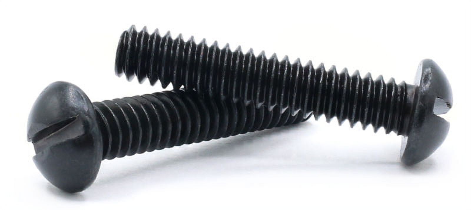256 x 3/16" Machine Screws / Slotted / Round Head / Steel / Black