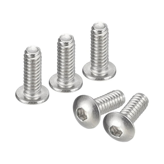 #2-56x1/4" Button Head Socket Cap Screws, 100 Pack 304 Stainless Steel Screws