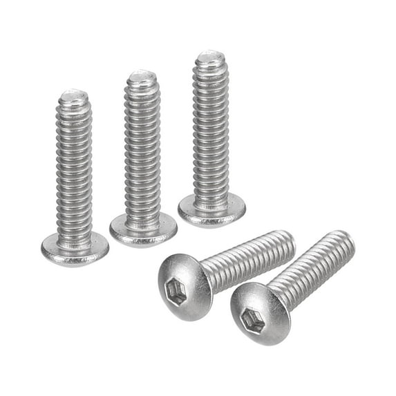 #2-56x3/8" Button Head Socket Cap Screws, 50 Pack 304 Stainless Steel Screws