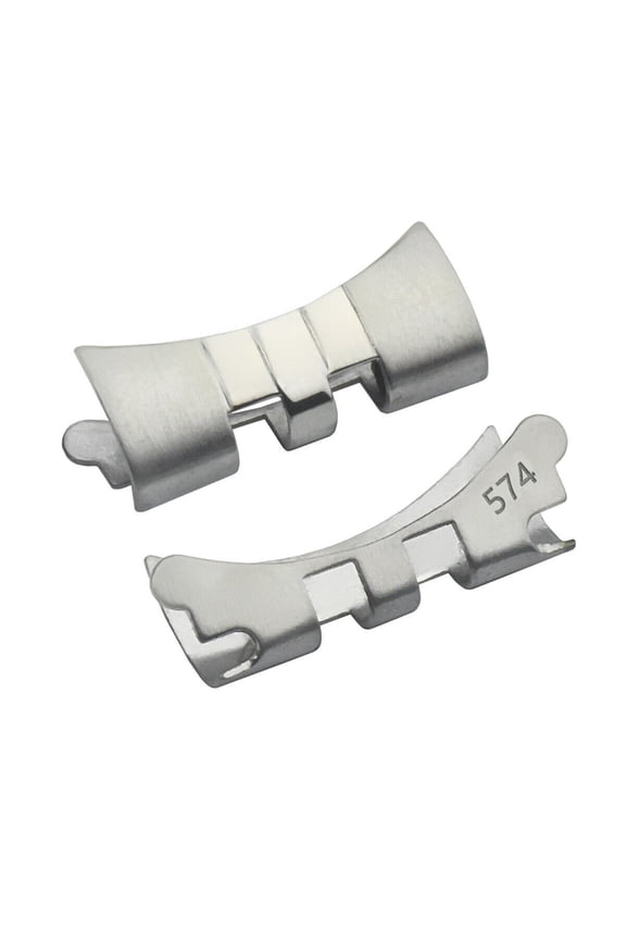 2 - 574 END PIECE LINK FOR JUBILEE WATCH BAND 34MM ROLEX 19MM STAINLESS STEEL