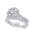 thumbnail image 1 of AFFY 2.58 Carat Round White Natural Diamond Semi Mount Halo Wedding Ring Set 18K Solid White Gold Ring Size-5.5, 1 of 1