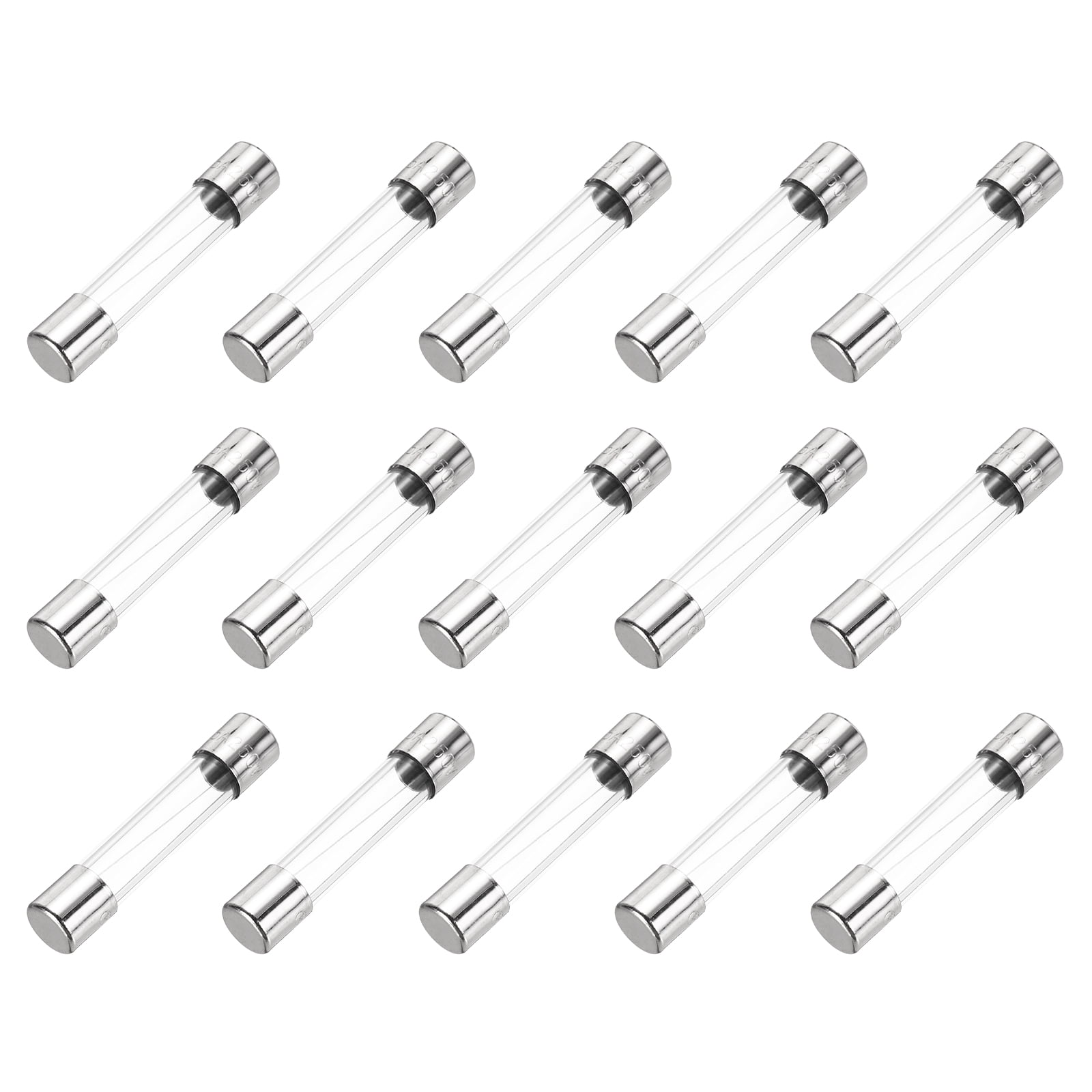 MECCANIXITY 15A 250V Slow-Blow Glass Fuses - Pack Of 15, Time-Delay, 6x30mm, Perfect For Home Appliances