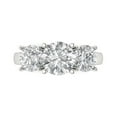 thumbnail image 1 of Three-Stone Engagement Ring for Women - 2.5ct Moissanite in 14K White Gold Promise Ring, 1 of 8