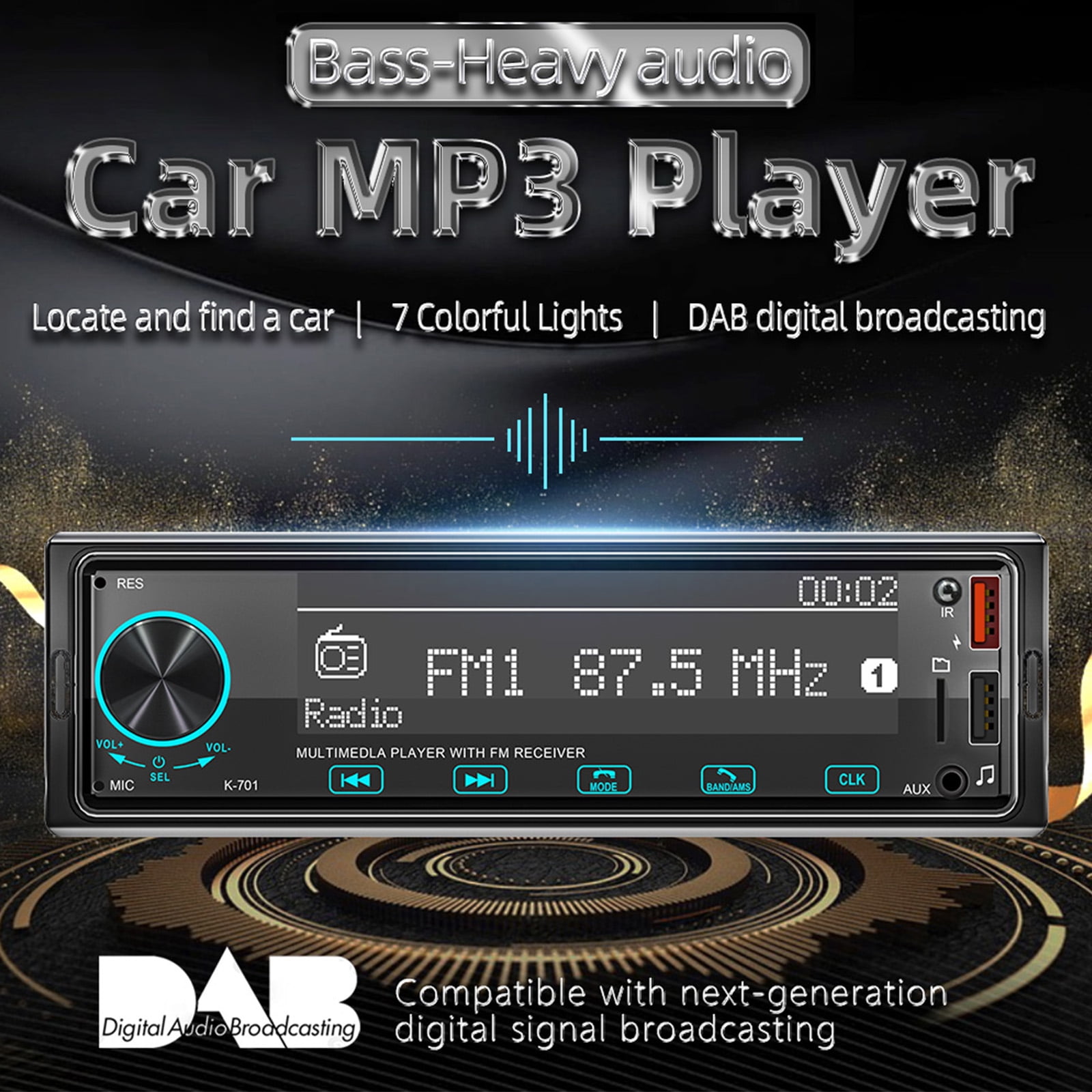2.5D touch screen 1DIN Bluetooth Stereo Radio FM Car MP3 Player with ...