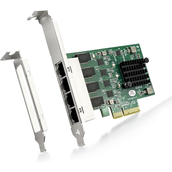 2.5G Ethernet Card 4 Port NIC Network Adapter Compatible with Realtek RTL8125BG Controller, Quad RJ45 Port, PCI Express Gigabit Ethernet Card Support Windows/Windows Server/Linux/Centos/Vmware