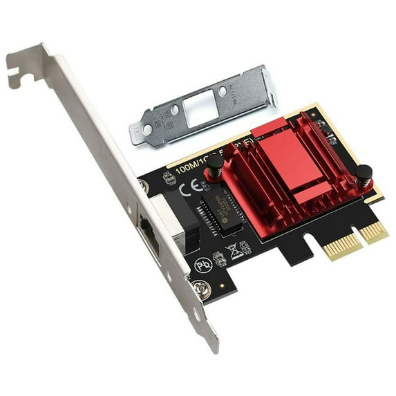 2.5G PCIE To RJ45 Networking Card Gigabit Ethernet PCIE Networking Card 10/100/2500Mbps 2.5Gbps RTL8125B Chip For PC Desktop