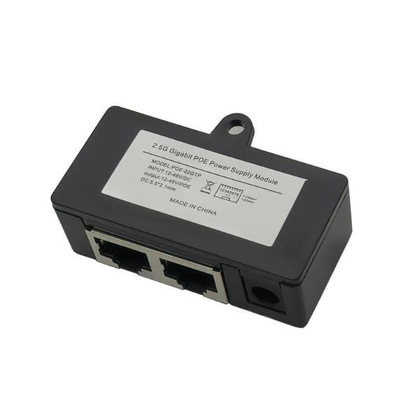 2.5G POE Power Module RJ45 Connector Supply Module Injectors for Bridge Monitoring Surveillances Camera Supply 802.3AF Standard