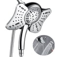 thumbnail image 1 of KESTE High Pressure Shower Head, 2 in 1 Rainfall Shower Heads with 9 Mode Adjustable Handheld Showerhead, Dual Showerhead with Anti-Clog Nozzles and 60” Hose, Silver, 1 of 8