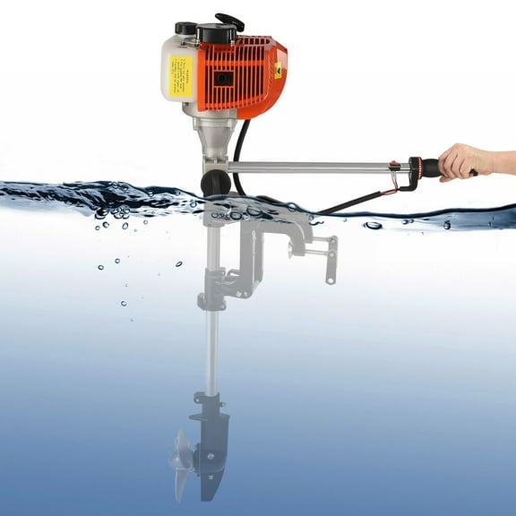 2.5HP 2 Stroke 52cc CDI Outboard Motor Fishing Boat Engine w/ Air Cooling System