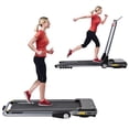 thumbnail image 1 of 2.5HP Under Desk Folding Treadmills for Home,2-in-1 Running, Walking&Jogging Portable Running Machine with Bluetooth Speaker & Remote Control,5 Modes & 12 Programs, 1 of 8