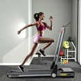 thumbnail image 1 of 2.5HP Under Desk Folding Treadmills for Home,2-in-1 Running, Walking&Jogging Portable Running Machine with Bluetooth Speaker & Remote Control,5 Modes & 12 Programs, 1 of 9
