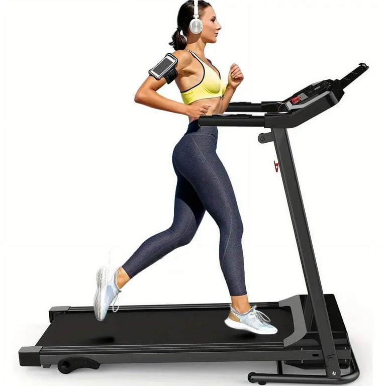 2.5HP Folding Treadmill with Incline Electric Folding Treadmill for Walking Treadmill Machine 5 LCD Screen 250 LB Capacity MP3