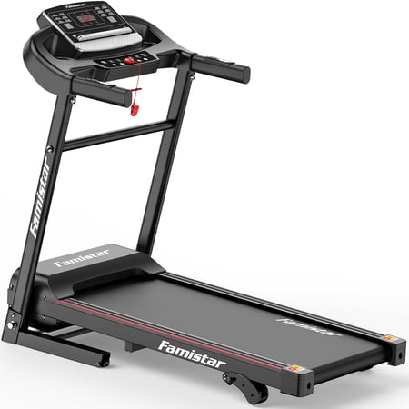 2.5HP Folding Treadmill with Manual Incline Armrest Button Heart Rate, 250lbs Electric Walking Running Machine for Home Workout