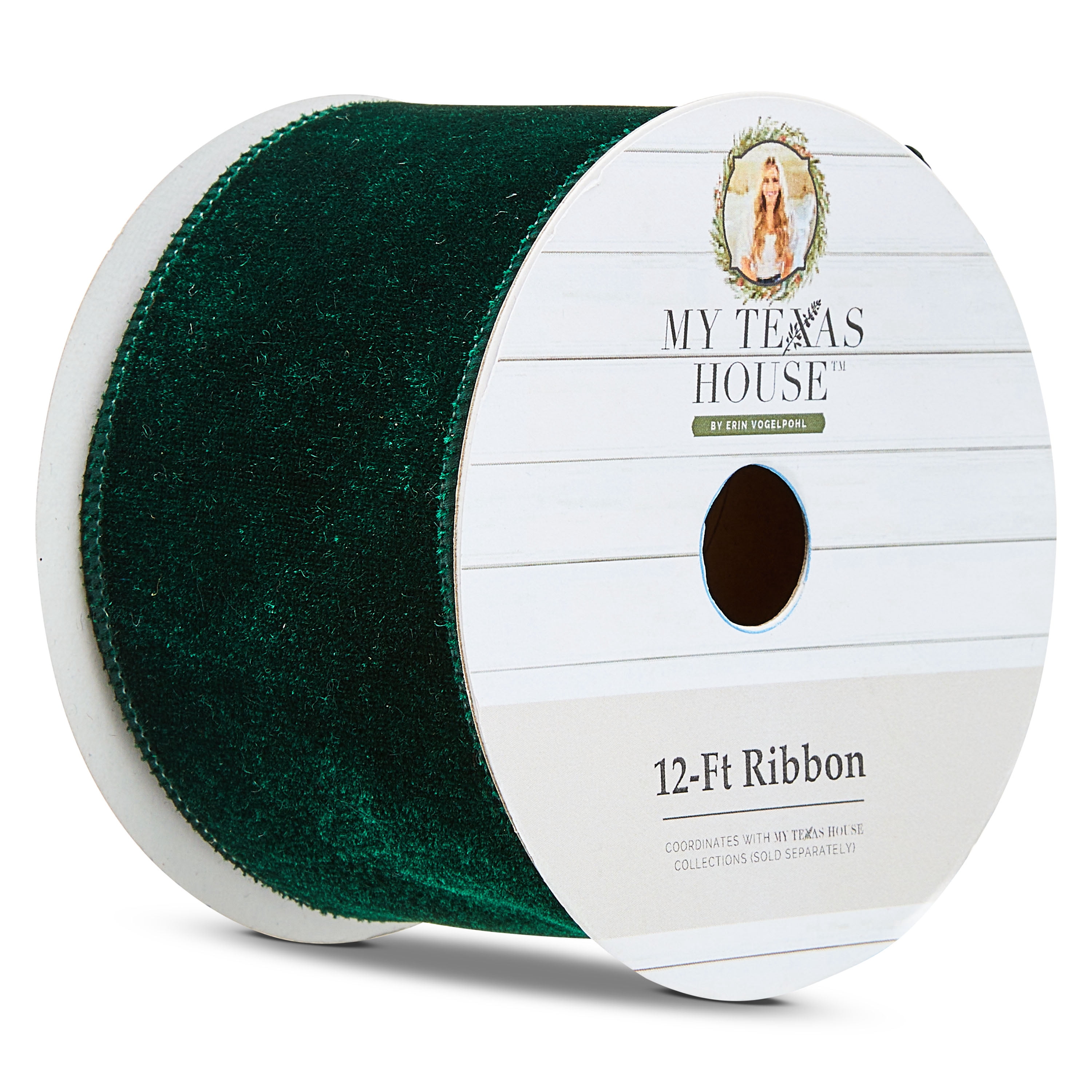 Green Velvet Ribbon, 12', by My Texas House
