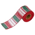 thumbnail image 1 of Red/Green/White Striped Christmas Ribbon, 2.5" x 25', by Holiday Time, 1 of 3