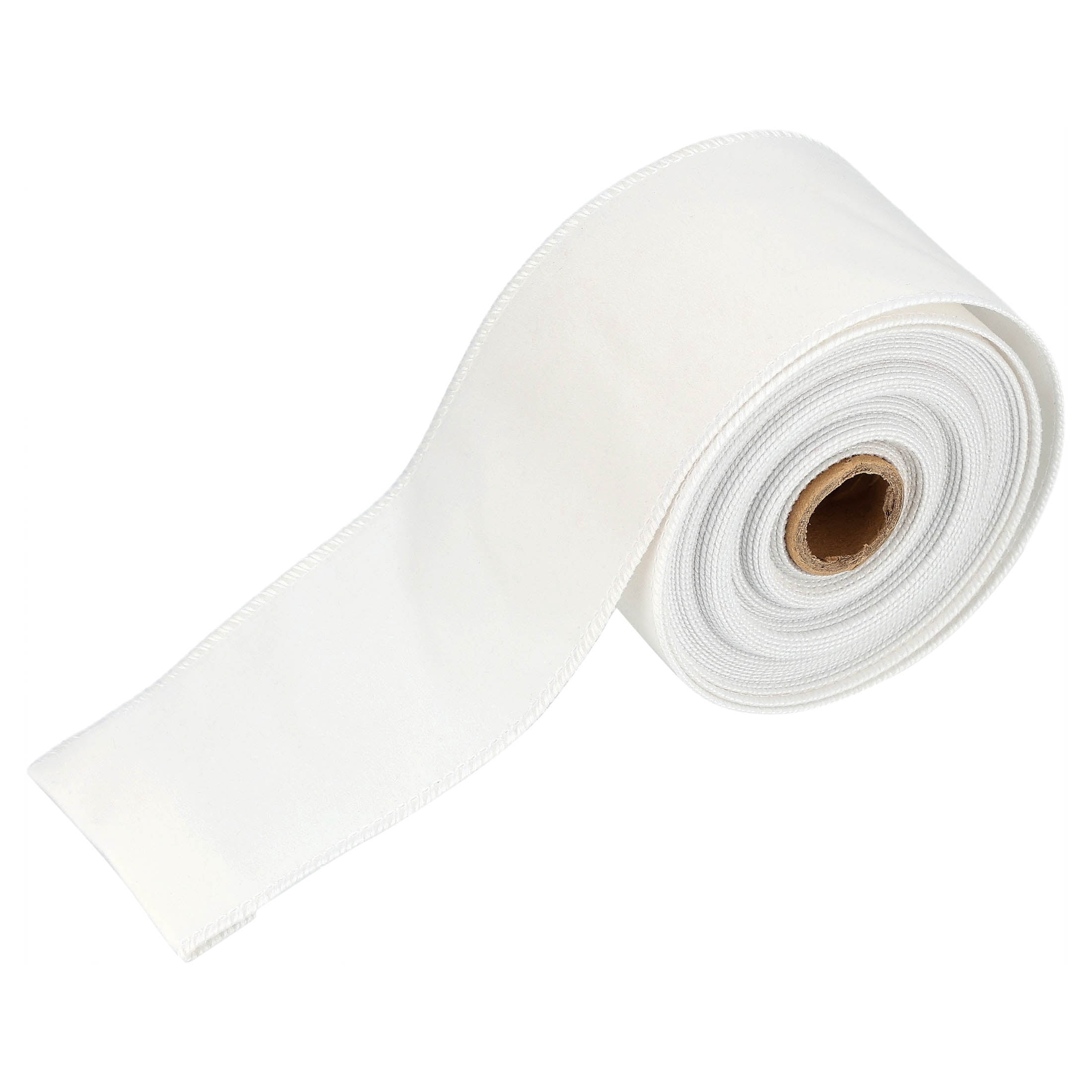 White Velvet-Feel Christmas Ribbon, 2.5" x 25', by Holiday Time