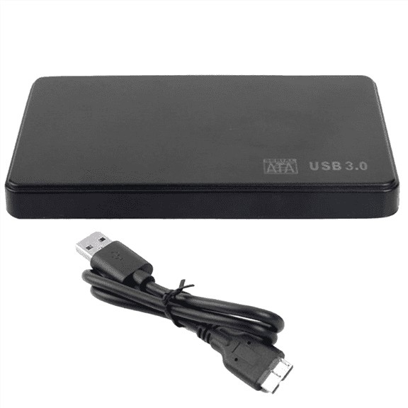 2.5In to USB 3.0 Solid State Enclosure Mobile Hard Disk Cassette with USB3.0/2.0 Cable for HDD SSD External Storage