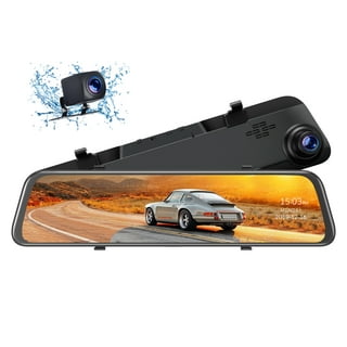 URVOLAX OEM 12 Mirror Dash Cam Voice Control,Car Backup Rear View Mirror  Camera with Detached Front Lens,1296P Full HD Digital Rearview Dual Split