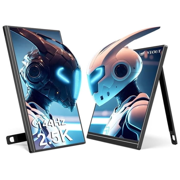 VEOUT 16” Gaming Portable Monitor V1 Pro - 2.5K HDR IPS 144Hz, FreeSync, 4 Color Options, USB-C/Mini HDMI, Compatible with Laptop/Mac/Game Consoles