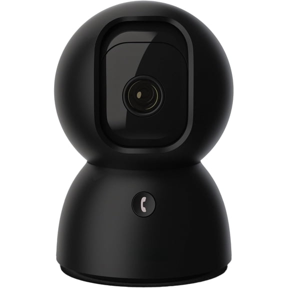 2.5K Black Indoor Pan-Tilt Dome Camera, AI Human & Pet Detection, 360? Coverage, Two-Way Audio, Dual-Band (2.4G/5G), 64GB SD Card Included, No Monthly Fees