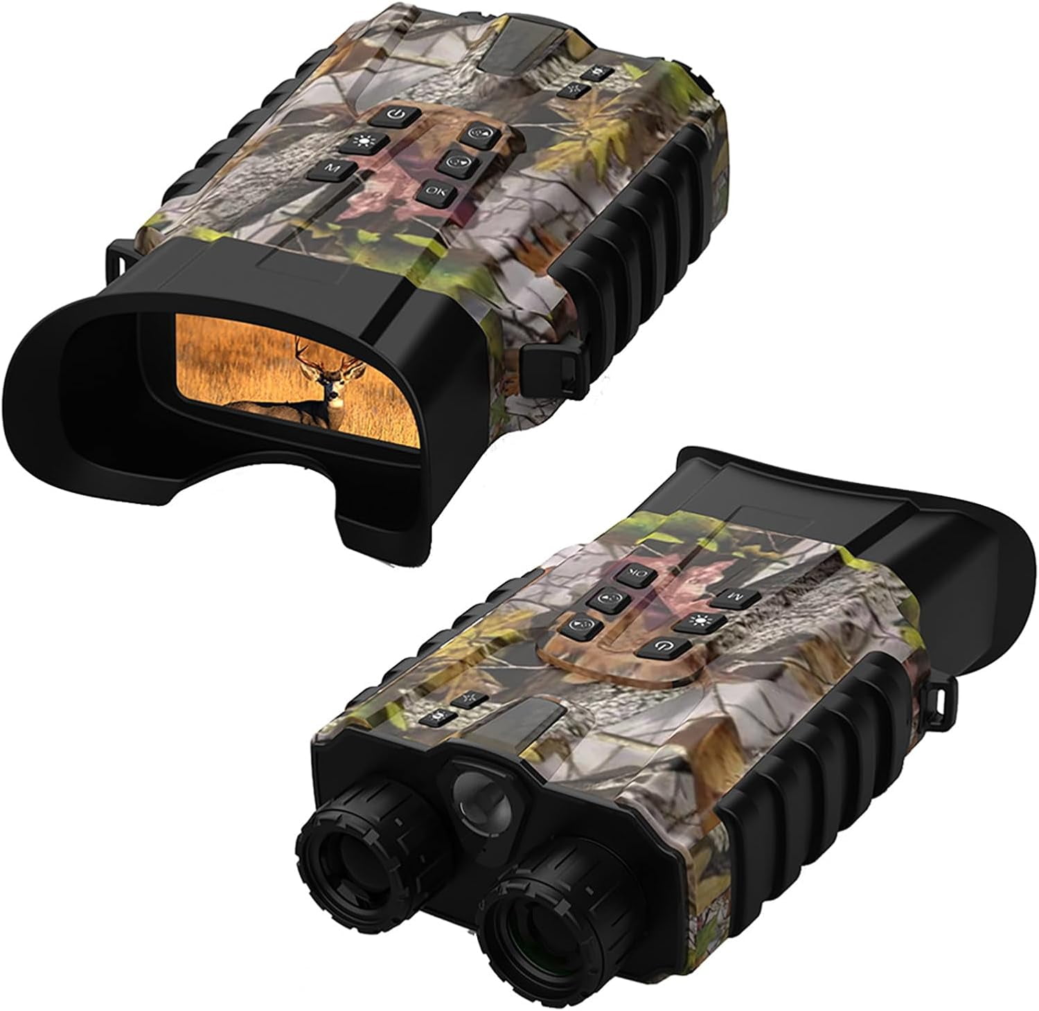 2.5K Full Color Night Vision Binoculars for Adults,3'' Night Vision Goggles,8X Digital Zoom,with 32GB Memory Card and 5200MAH Rechargeable Battery,Can Save Photos and Videos,Camouflage