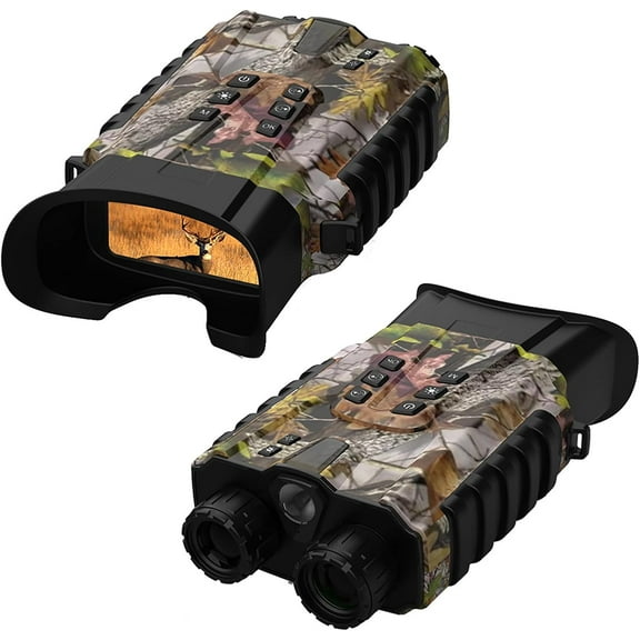 2.5K Full Color Night Vision Binoculars for Adults,3'' Night Vision Goggles,8X Digital Zoom,with 32GB Memory Card and 5200MAH Rechargeable Battery,Can Save Photos and Videos,Camouflage