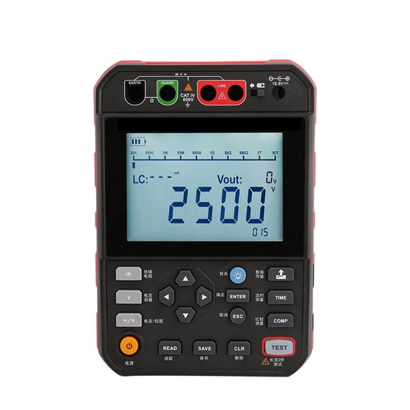 2.5KV Insulation Resistance Tester Megohmmeter Ohm Digital Insulation Resistance Meter Data Storage. ,Easy to Use