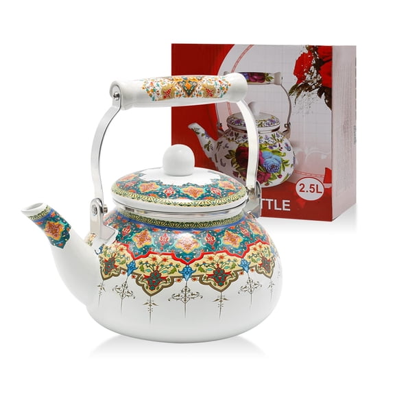 2.5L Enamel Stovetop Kettle Pot style3 Retro Classic Design
