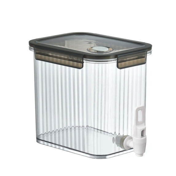 2.5L Fridge Drink Dispenser, Plastic Juice Container With Lid, Beverage Jug With Spigot, Drink Vessel, Multifunctional Beverage Machine, Lemonade Dispenser, Portable Jug for Kitchen Camping Party