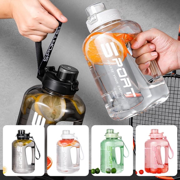 2.5L Large Capacity Sports Water Bottle with Straw, Leakproof Gym Water Jug for Fitness, Outdoor Activities