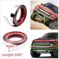 thumbnail image 1 of 2.5M 30mm Car Silver Chrome Moulding Trim Strip Decoration Door Bumper Edge Roof, 1 of 5