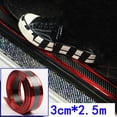 thumbnail image 1 of 2.5M*3Cm Car Door Sill Scuff Plate Guard Pedal Protector Strips Carbon Fiber Red, 1 of 8