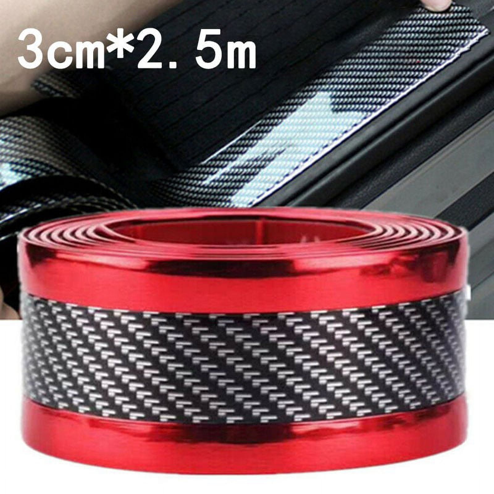 2.5M*3cm Car Door Sill Scuff Plate Guard Pedal Protector Strips Carbon ...