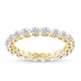 thumbnail image 1 of 2.5MM Round Cut Lab Created Moissanite Diamond Eternity Engagement Wedding Band Ring In 10K Solid Yellow Gold (1.20 Cttw)Ring Size-6.5, 1 of 6