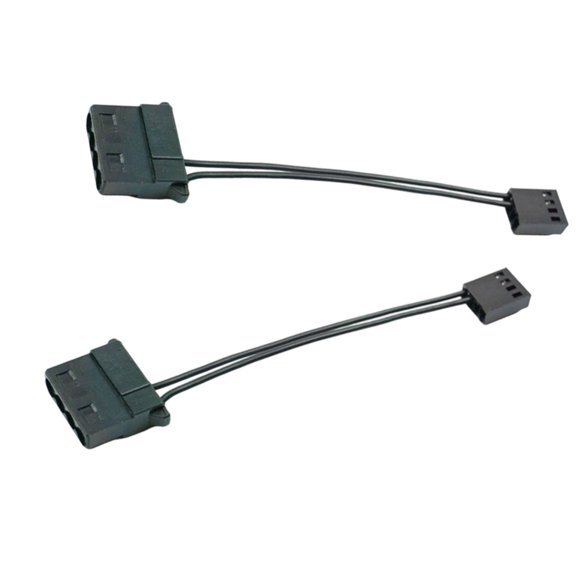 2/5PCS 4pin Fan Adapter Cables 10cm PVC Stable Power for PC Cooling Optimization