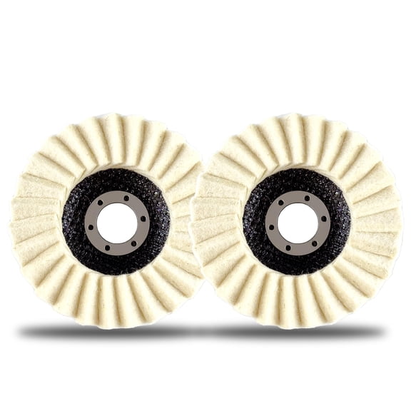 2/5PCS Wool Felt Flap polishing disc, 4.5in Polishing Wheel for Metal, Stone, Marble, Furniture, Car Wax & Surface Finishing