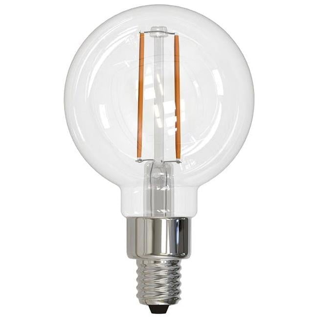 2.5W Clear Filament G16 Candelabra E12 LED Light Bulb Pack of 4