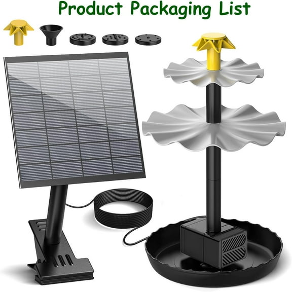 2.5W Solar Fountain For Bird Bath, Fish tank, Pond or Garden