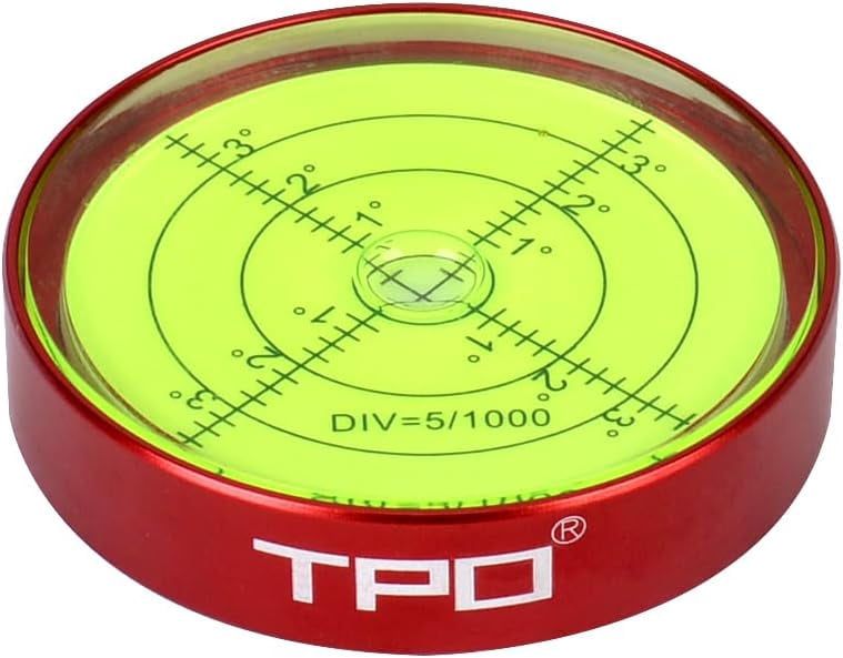 Buse Level 2.5X0.55 Inch Horizontal Bubble Level Precision Bulls-Eye Circular ...