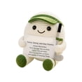 thumbnail image 1 of 2.5X2.5 Inch Finished Crochet Golf Ball Ornament, Positive Crochet, Motivational Gifts, Cute Desk Decor, Little Smiling Golf Themed Plush Display Figurine with Removable, 1 of 6