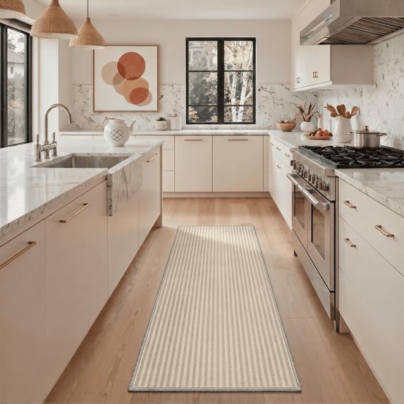 2.5X8 Runner Rug Machine Washable, Kitchen Runner Rug for Floor and Hallway, Non Slip Throw Area Rug with Rubber Backing for Living Room、 Entryway、Bedroom and Dining Room