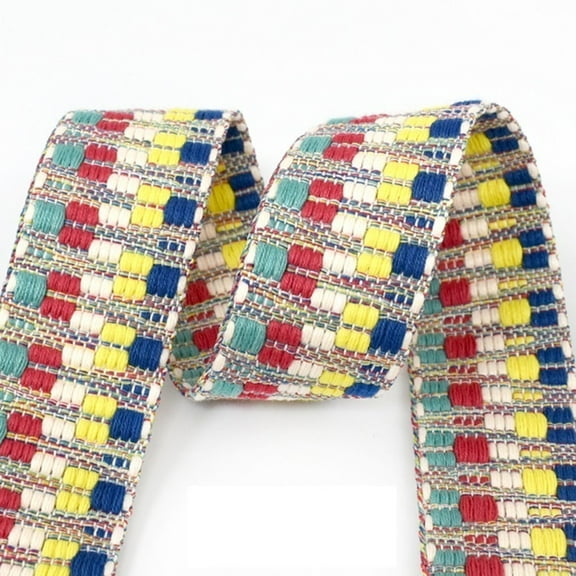 2/5Y 38/50mm Ethnic Jacquard Webbing Polyester Ribbon Tape Bags Strap Trims Clothes Belt Decoration Lace Band DIY Sewing Bias