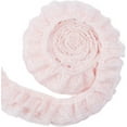 thumbnail image 1 of 2.5Yards 3-Layer Ruffle Lace Pleated Trim 3-5/8 inch Wide Chiffon Flower Trim Gathered Ribbon, 1 of 9