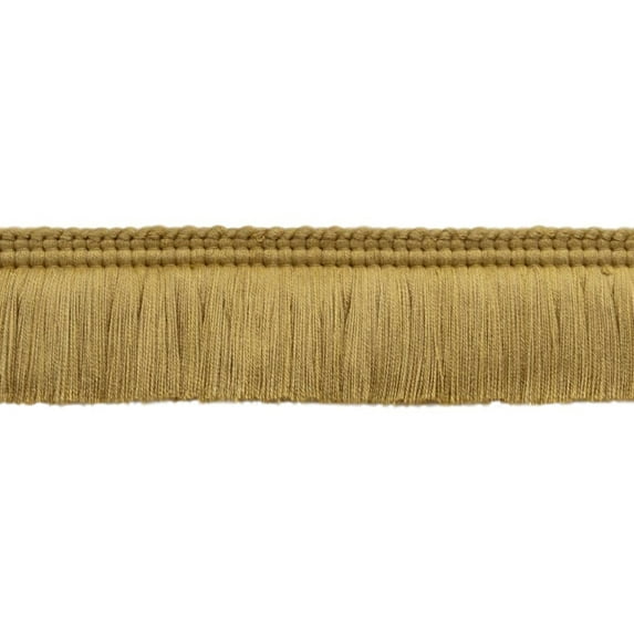 2" (5cm) Basic Solid Collection Brush Fringe Trim # 0200SB,, Golden Beige #E16C (Dark Gold Beige) 5 Yards (15 ft/4.5m)