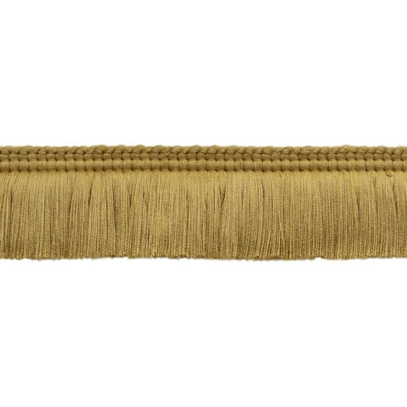 2" (5cm) Basic Solid Collection Brush Fringe Trim # 0200SB,, Golden Beige #E16C (Dark Gold Beige) Sold By The Yard (36"/3 ft/0.9m)