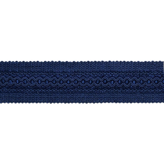 DECOPRO 2" (5cm) Basic Trim Collection Solid Wide Gimp Braid Trim # 0200SG, Dark Navy Blue #J3 (Dark Blue) 27 Yards (82 ft/25m)