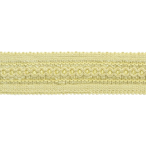 2" (5cm) Basic Trim Collection Solid Wide Gimp Braid Trim # 0200SG, White Gold #14 (White Gold, Light Gold, Golden Beige) 27 Yards (82 ft/25m)