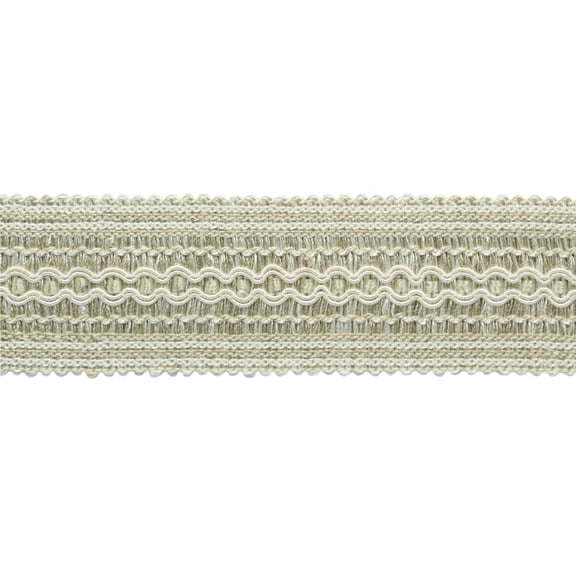 2" (5cm) Basic Trim Collection Solid Wide Gimp Braid Trim # 0200SG, White Sands Ivory #P58 (White Ivory, Tan Beige) 10 Yards (30 ft/9.5m)